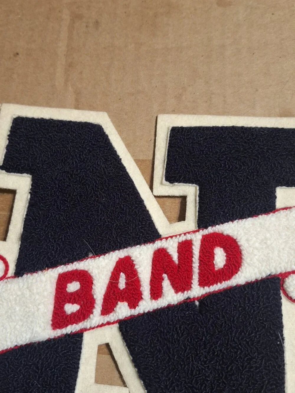 vintage letter N BAND jacket patch